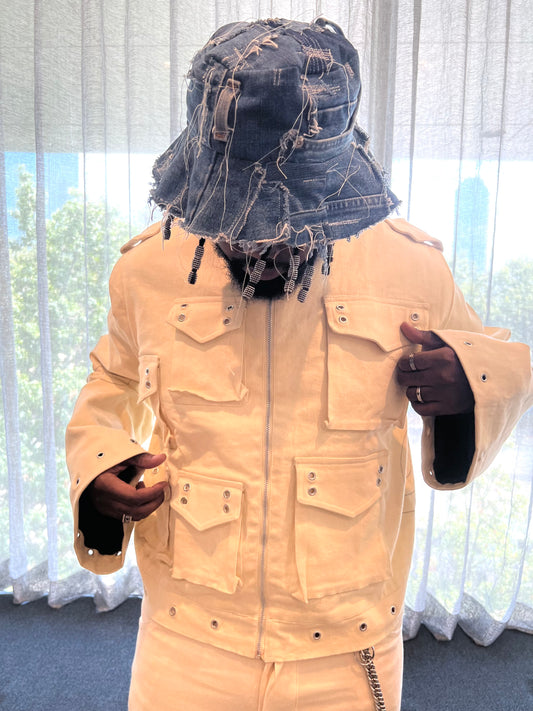 Cream Convertible Jacket/Vest