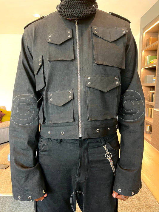 Black Convertible Jacket/Vest