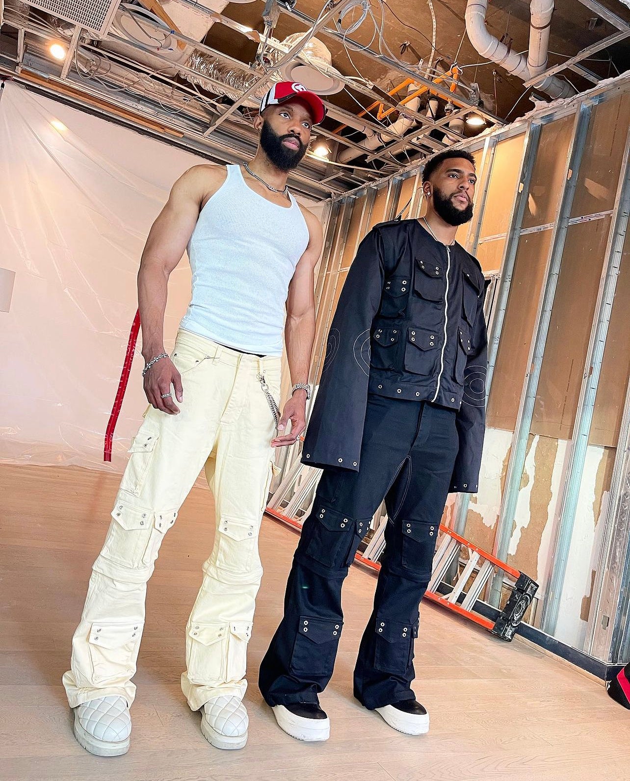 Black Baggy Convertible Cargo Pants