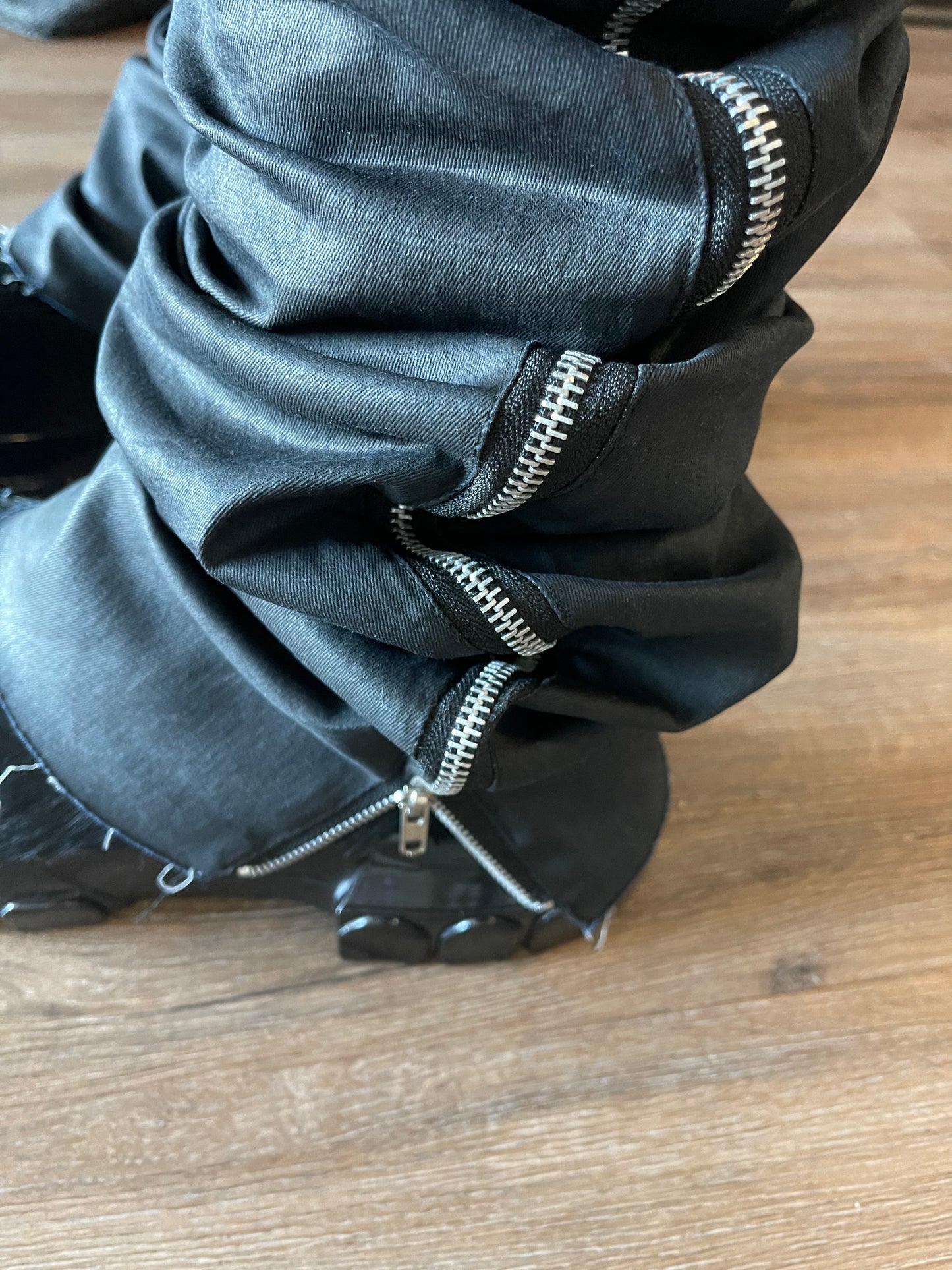 Wax Stacked Zip Denim