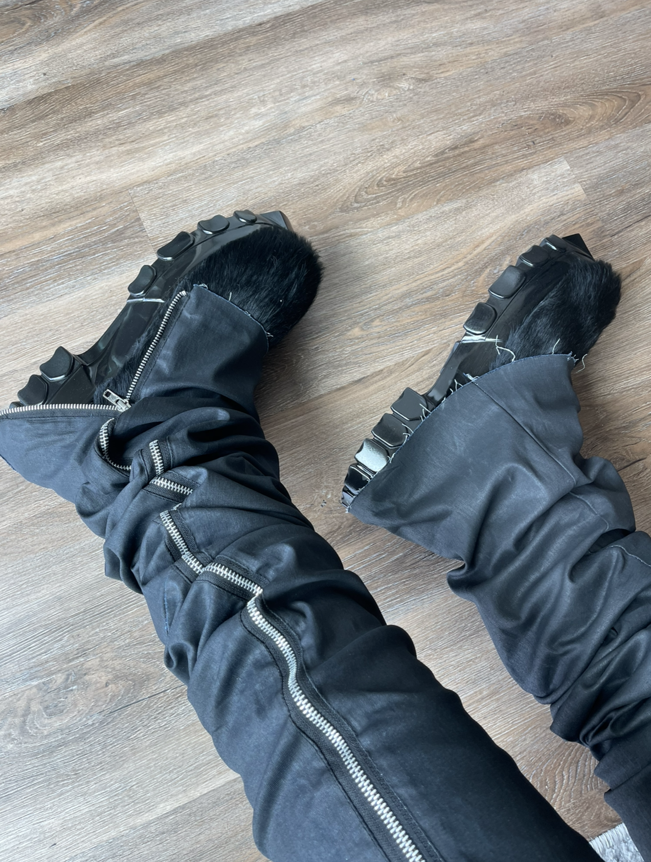 Wax Stacked Zip Denim