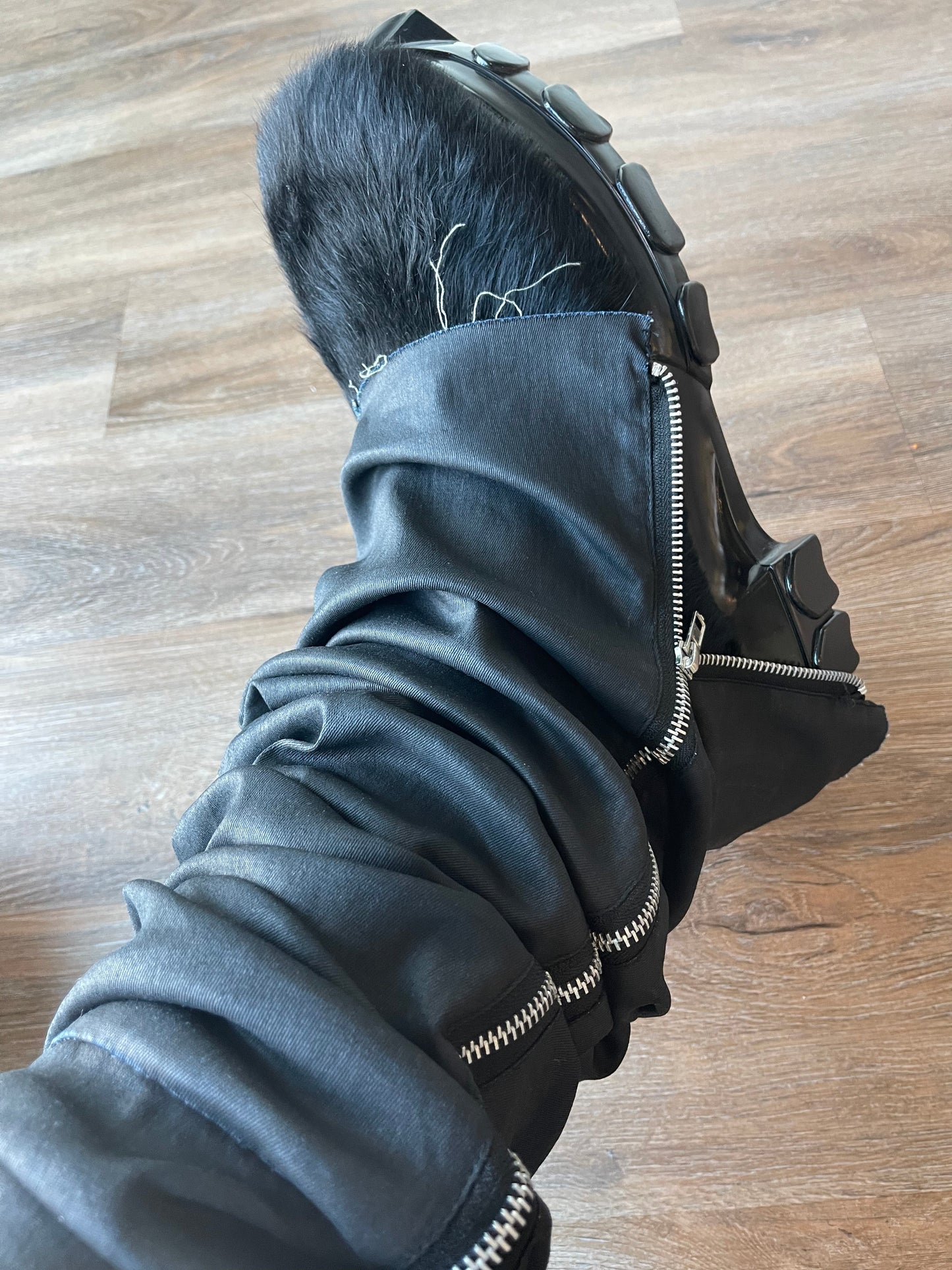 Wax Stacked Zip Denim