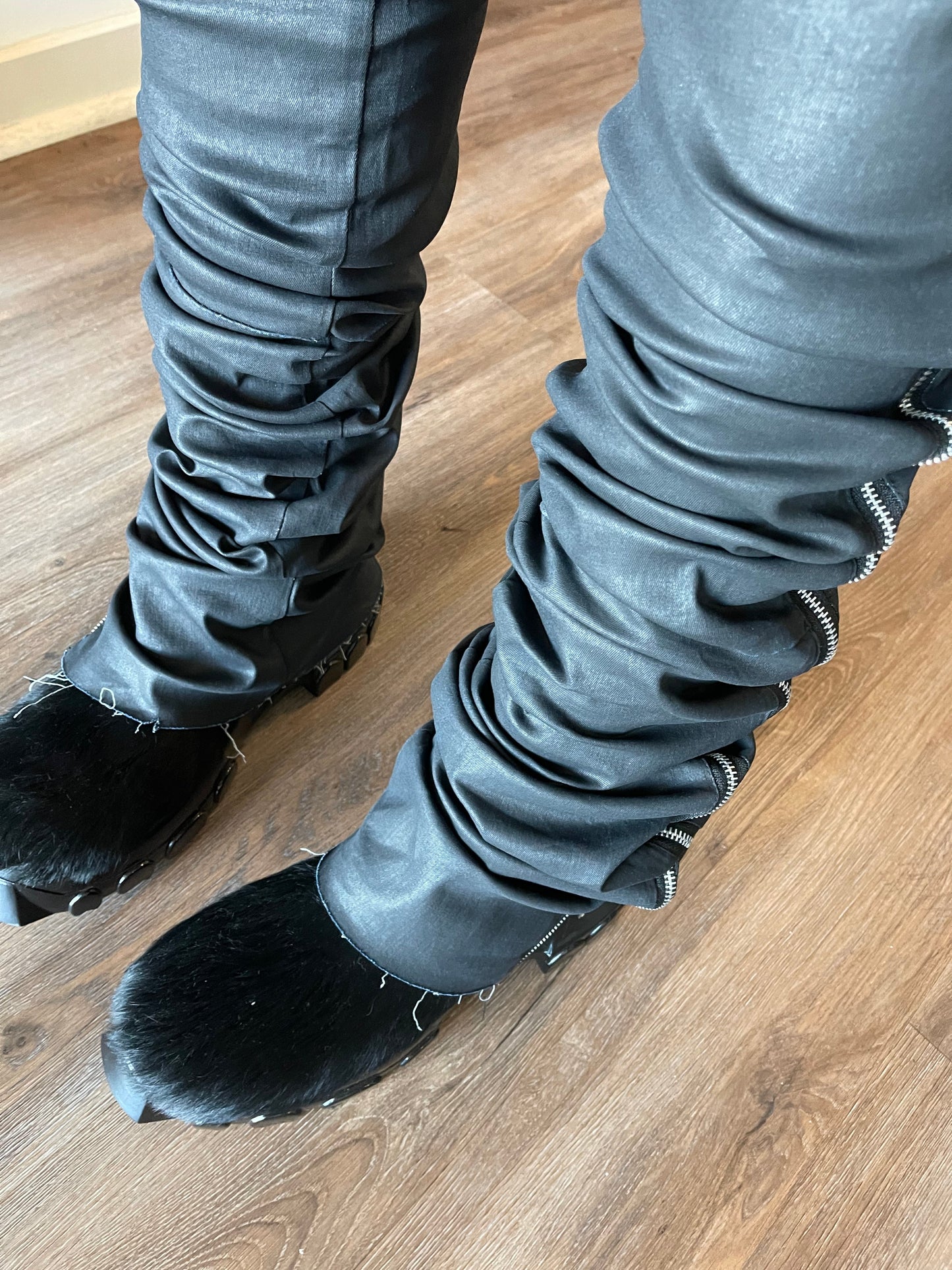 Wax Stacked Zip Denim