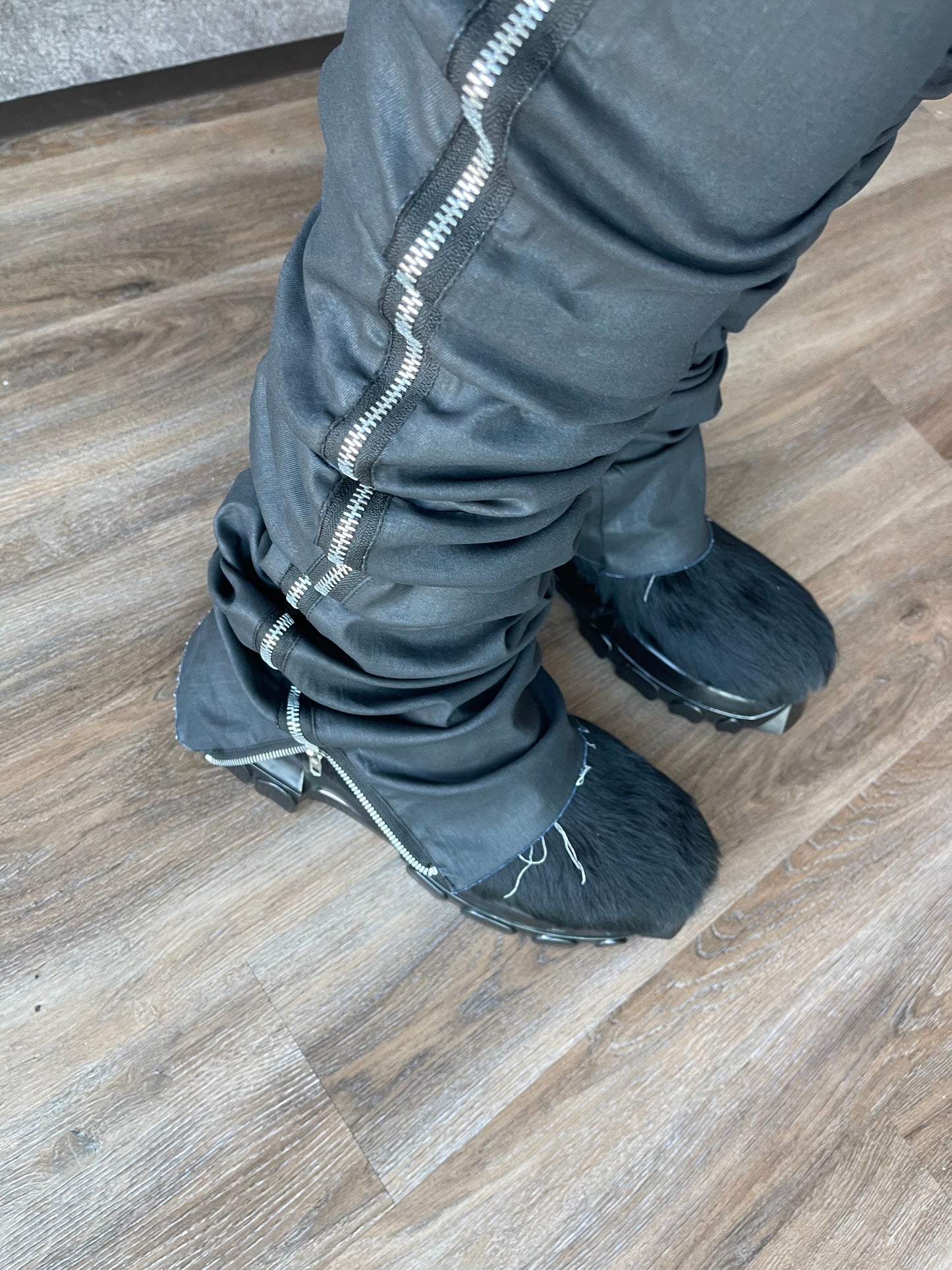 Wax Stacked Zip Denim