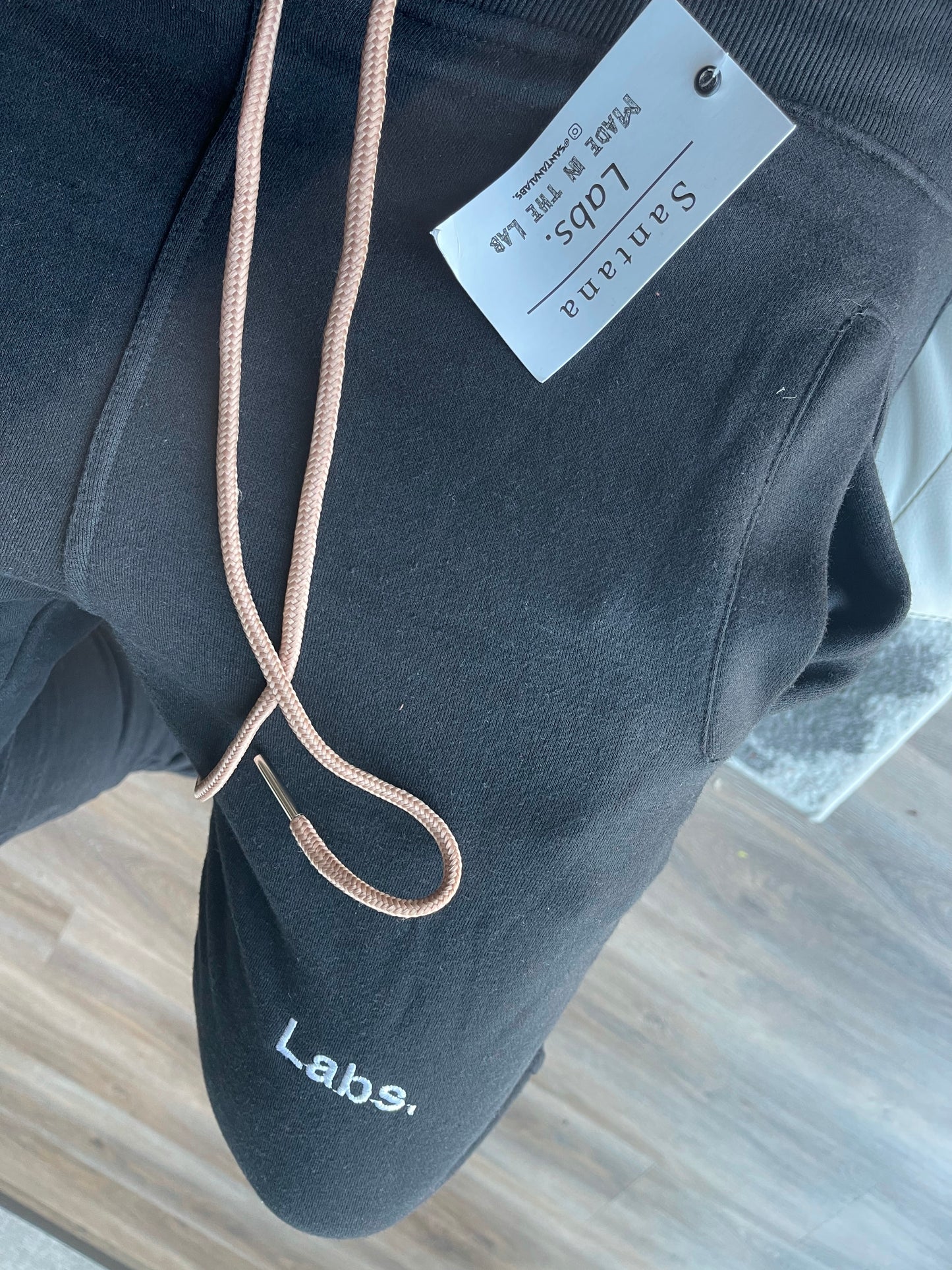 Unisex Black Super Stacked Joggers