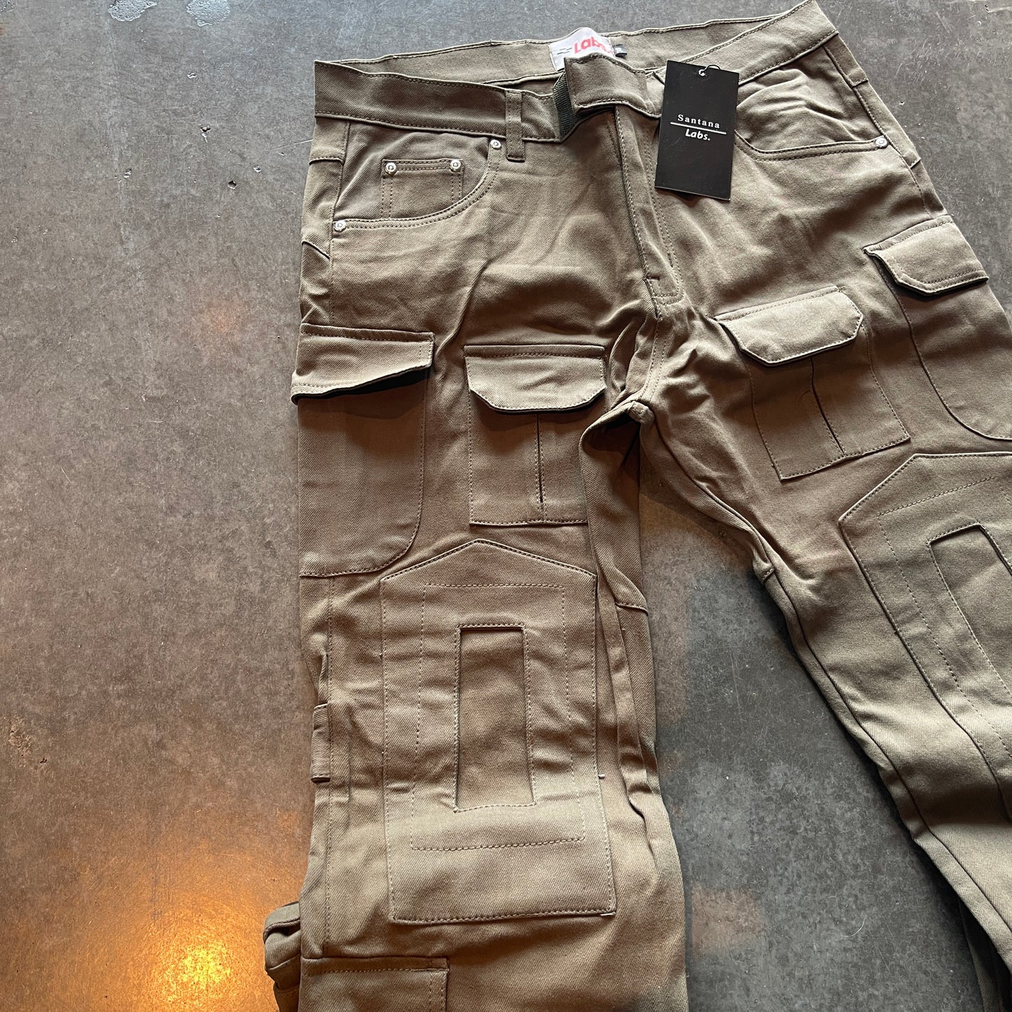 Handmade Olive Tactical Stacked Cargo