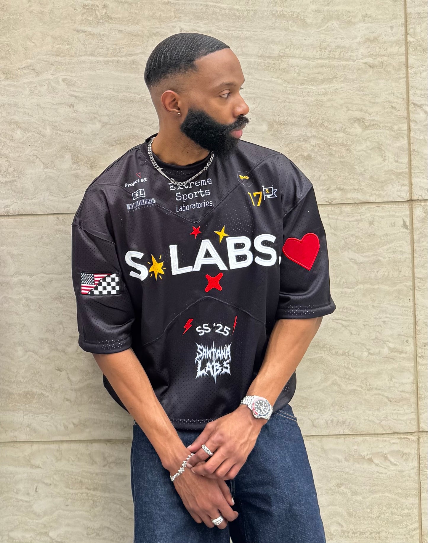 Black Moto Jersey