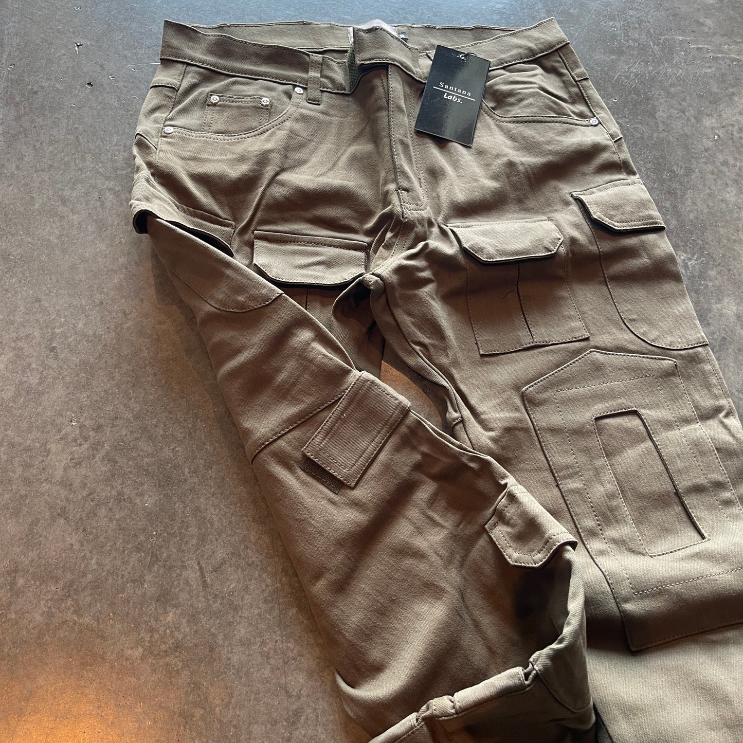 Handmade Olive Tactical Stacked Cargo