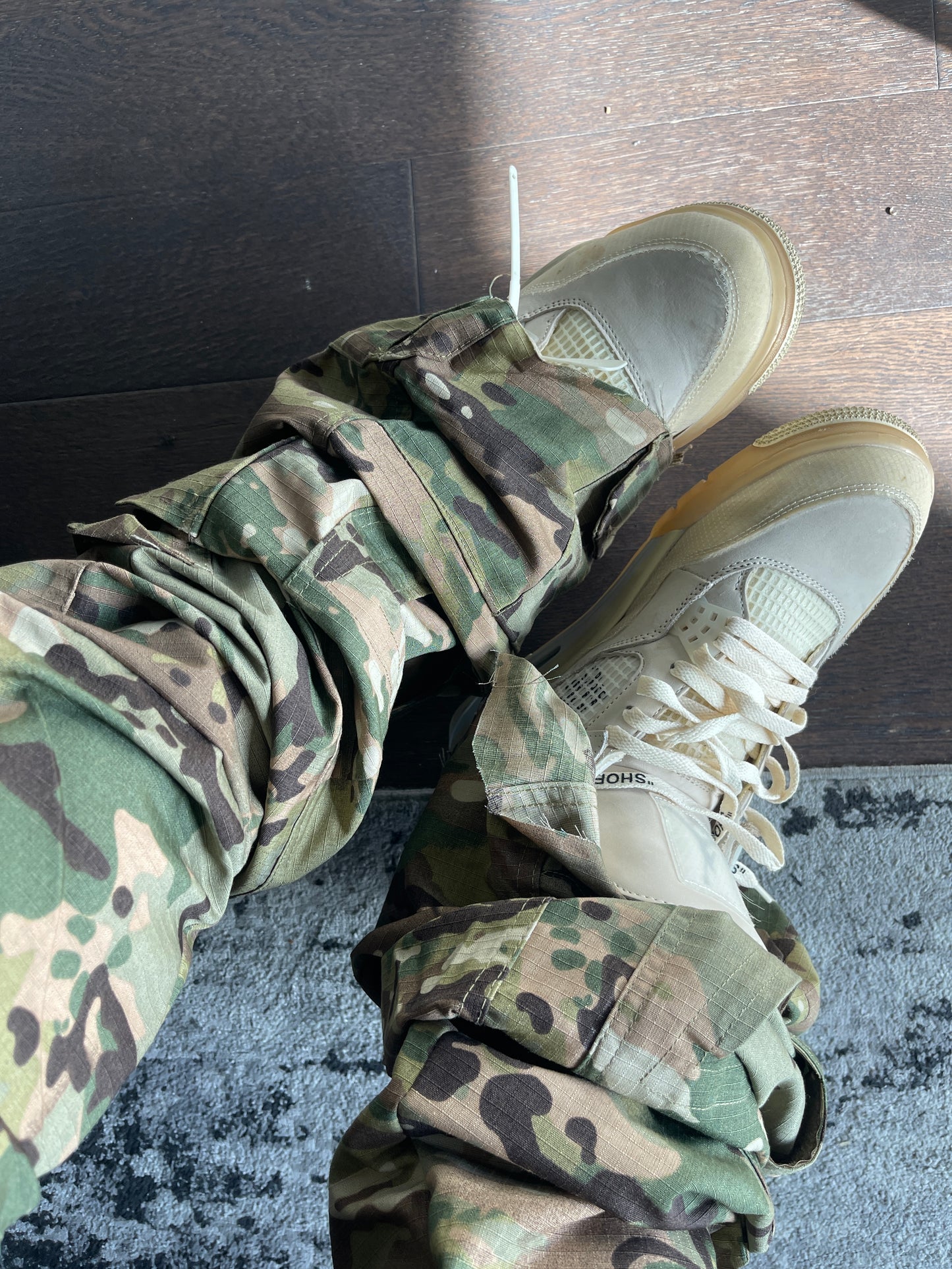 Handmade Camo Tactical Stacked Cargo