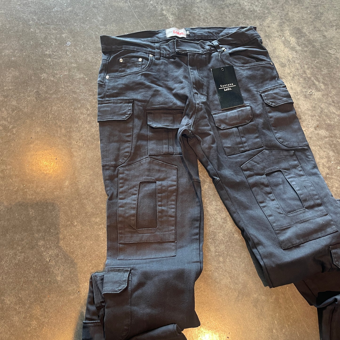 Handmade Black Tactical Stacked Cargo