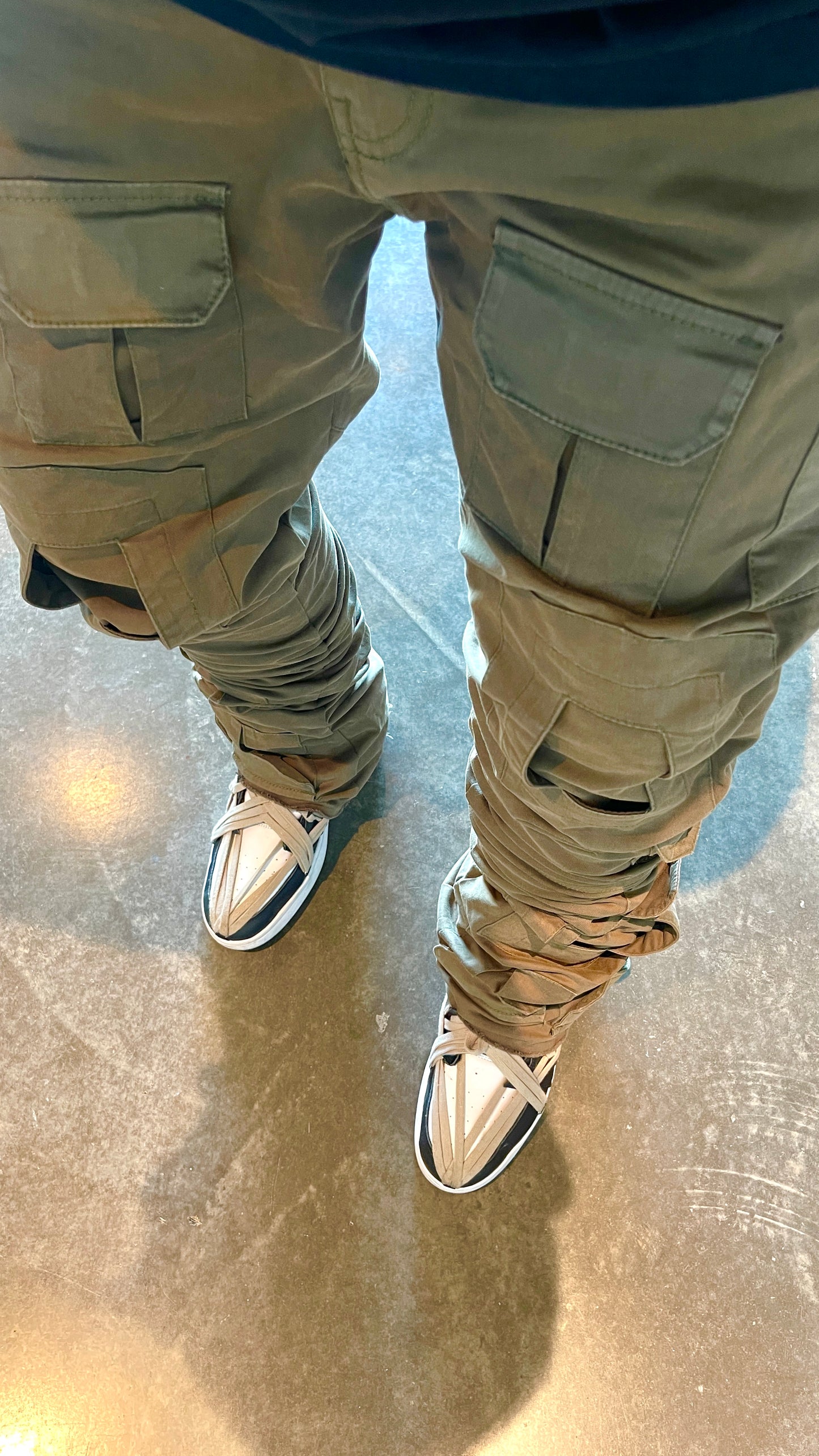 Handmade Olive Tactical Stacked Cargo