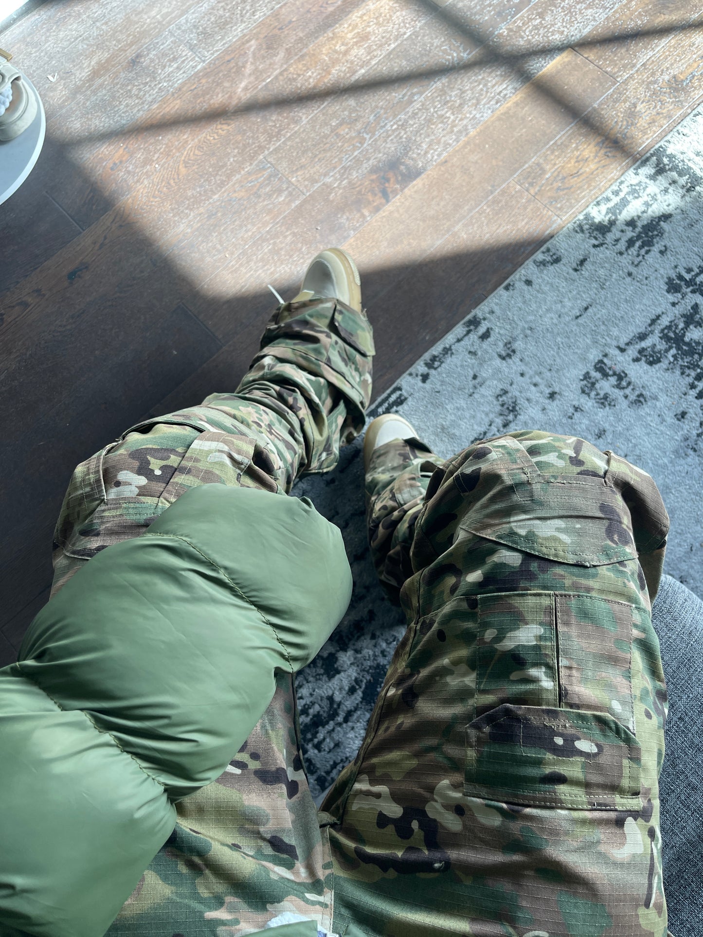 Handmade Camo Tactical Stacked Cargo