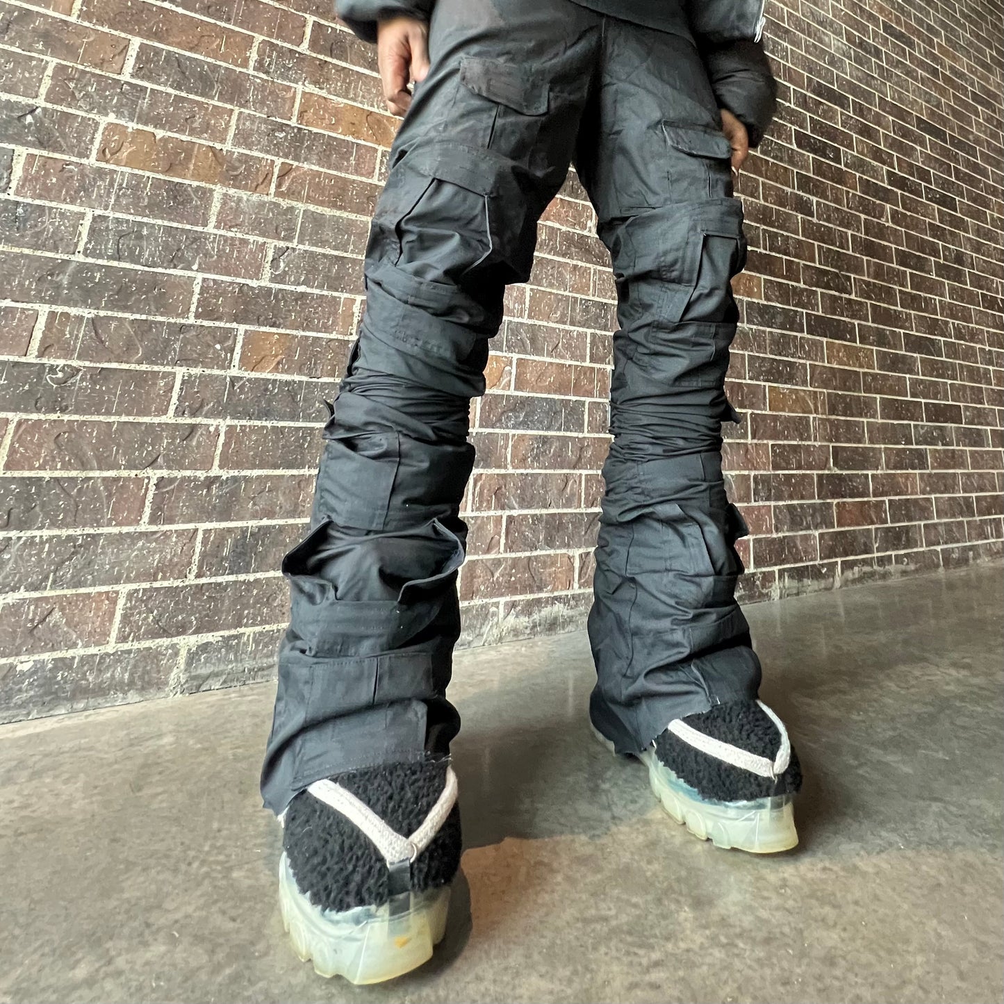 Handmade Black Tactical Stacked Cargo