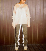 Load image into Gallery viewer, Olive/White Stacked Carpenter Denim
